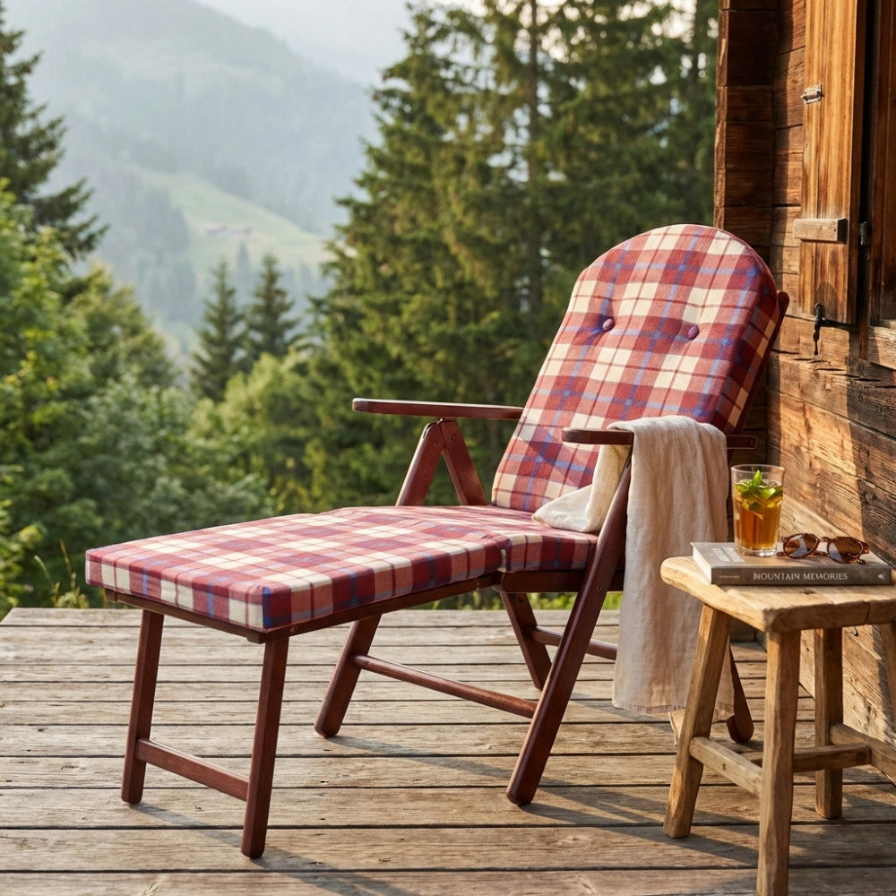 POLTRONA 4 POSIZIONI RELAX FAGGIO C/CUSCINO E PROLUNGA