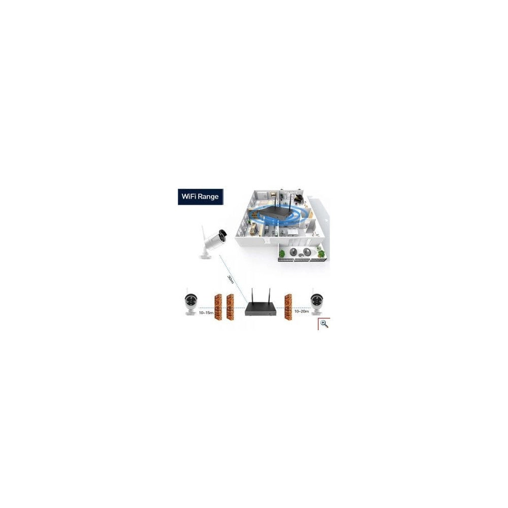 Trade Shop - Set Sistema Di Registrazione Sorveglianza Cctv Integrato 8 Telecamere 4k Q-s8pro -
