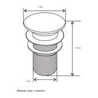 PILETTA CLICK-CLACK LAVABO FANCY SENZA TROPPO PIENO- Verde Mela- DH- pezzi 1