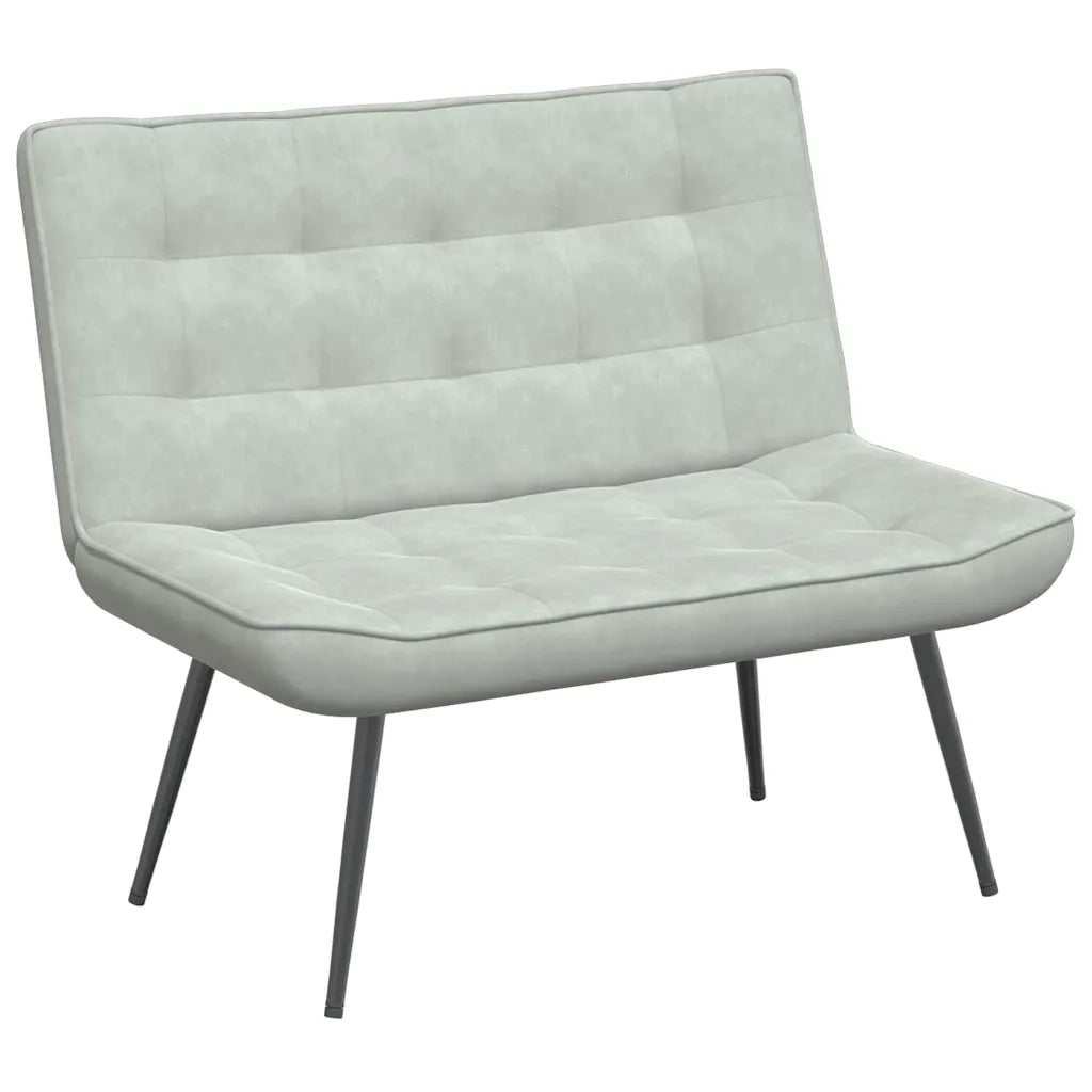 Panca Grigio Chiaro 110x74x84 cm in Velluto CFW4717045