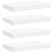 4 pz Scaffali a Parete | Ripiano a parete | Mensole a Parete Bianchi 40x23x3,8 cm in MDF