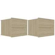 Set di 2 Comodini | Armadio da Notte | Mobiletto da notte Rovere Sonoma 40x30x30 cm in Legno Multistrato