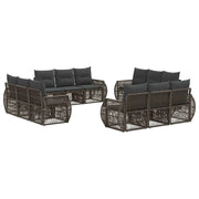 Set Divano da Giardino 12 pcs Grigio e Grigio Scuro polyrattan 3435368