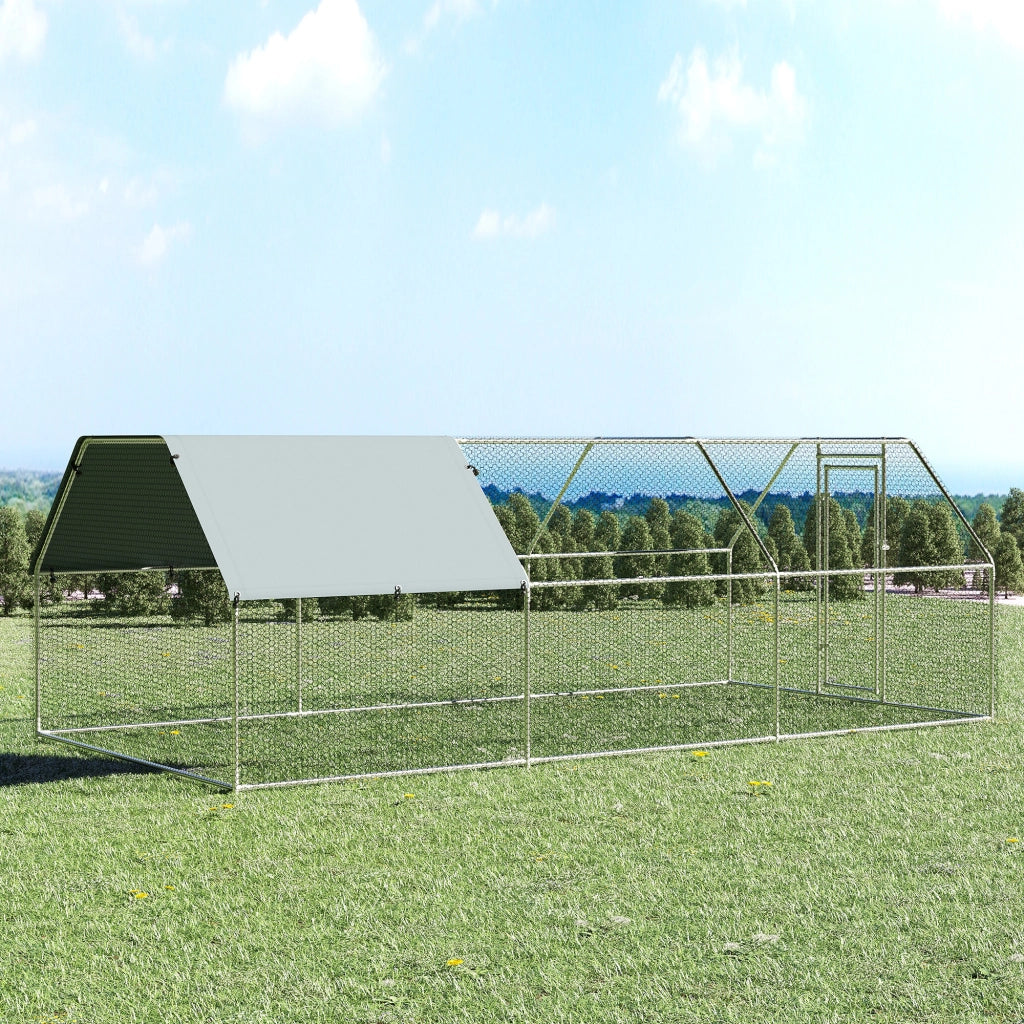 Recinto per Galline in Metallo ¨C zephmum ¨C Grigio 280x570x195cm