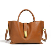 Borsa a tracolla da donna in vera pelle, marrone