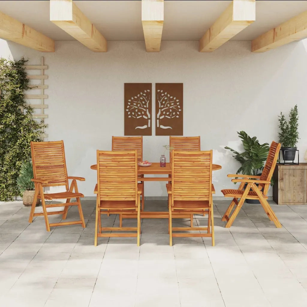 Set da Pranzo per Giardino 7 pcs Marrone 3375729