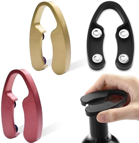Taglierino per pellicola di vino - 3 pezzi - Plastica duratura/Rossa inossidabile - Grip antiscivolo - Taglierino pellicola di vino - Utensile essenziale per gli appassionati di vino