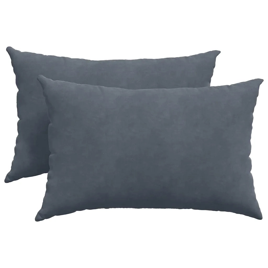 Cuscini da Divano 2 pz | Cuscini per sedie Grigio scuro 60 x 40 cm