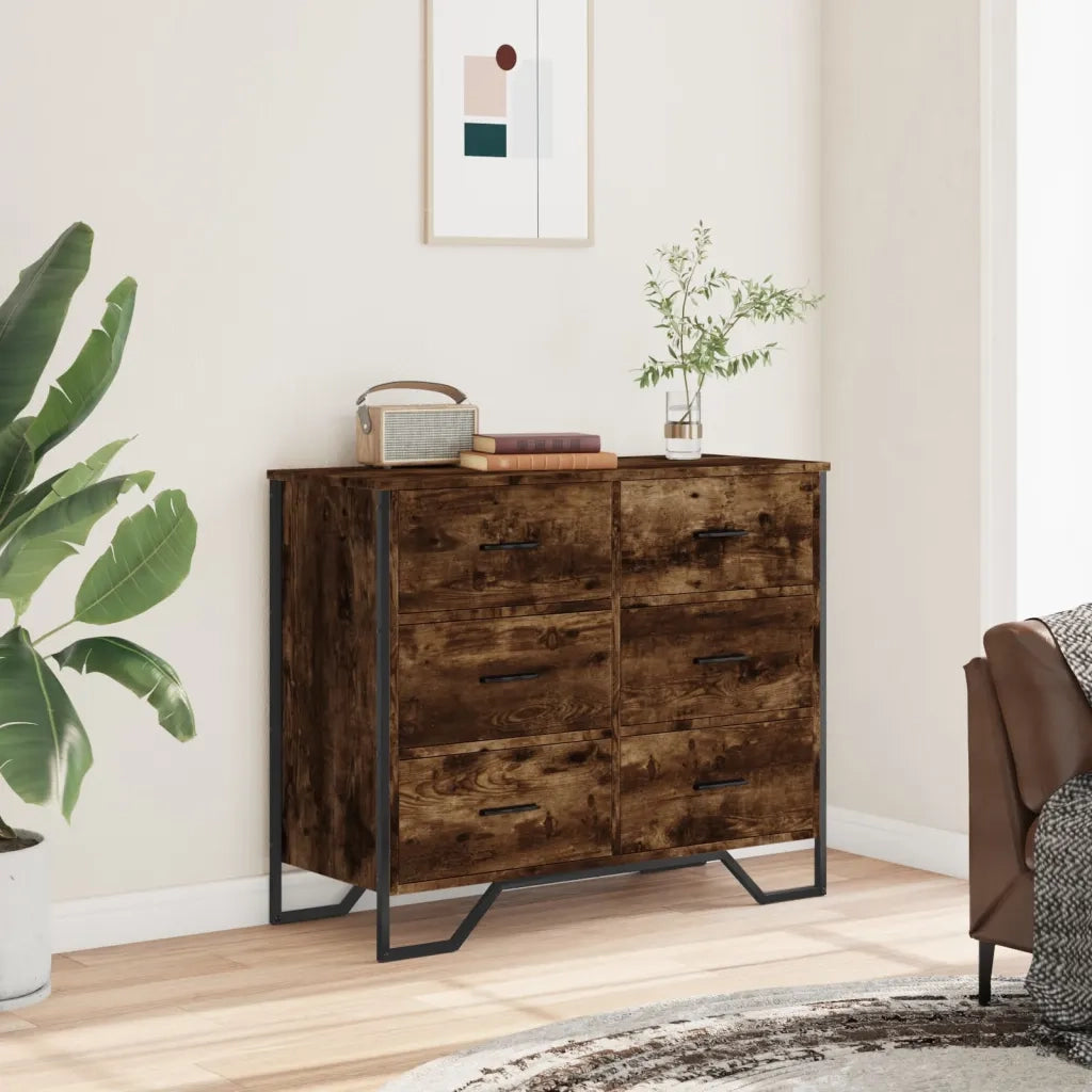 Cassettiera Rovere Sonoma 91x35,5x74,5 cm in Truciolato