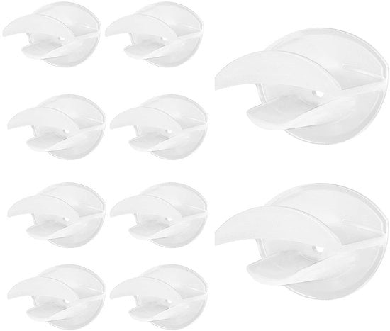 Haken per abbigliamento | 10 haken per abbigliamento per uso domestico, non richiede perforazione, haken autoadesivi, adatti per bagni, zone di doccia, cucine, camere da letto, salotti, corridoi, camere da studente, ecc. - Bianco