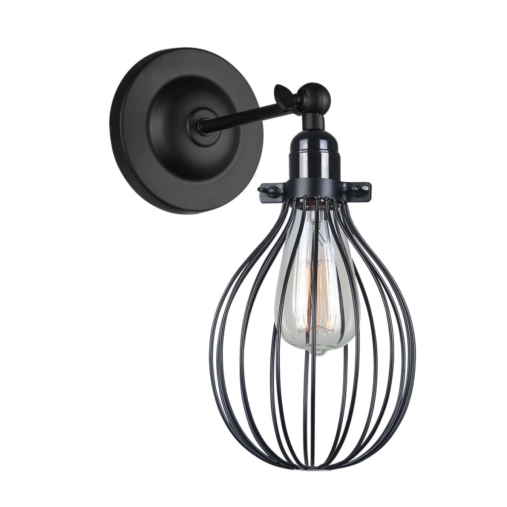 Applique Italux Lesto LED industriale nera E27 MBM-2676/1