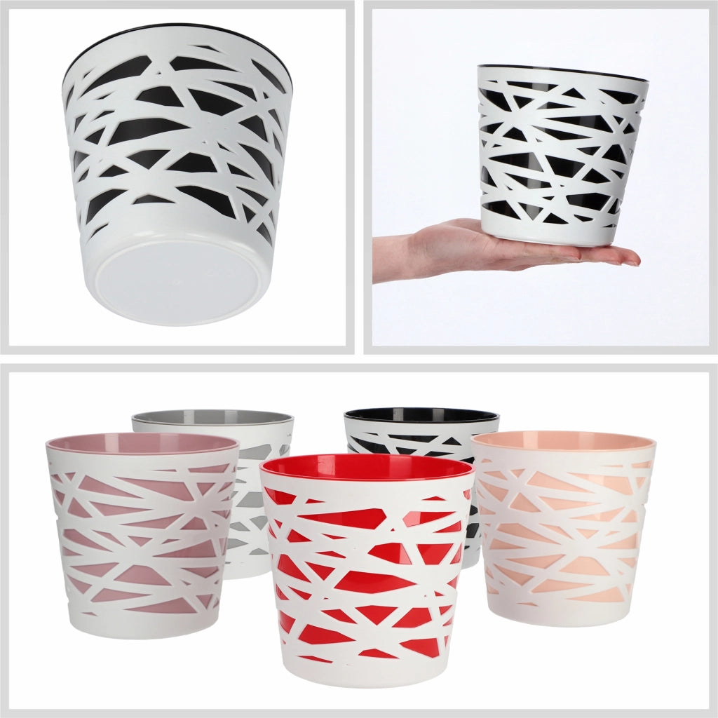 KADAX - Inserto in plastica per vaso di fiori e piante, 13 cm, nero