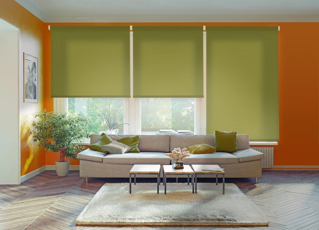 VIEWTEX Tenda a rullo Traslucida Ecofuture (100% tessuto riciclato) Verde 75 X 190cm - Made in Europe - 5 anni di garanzia