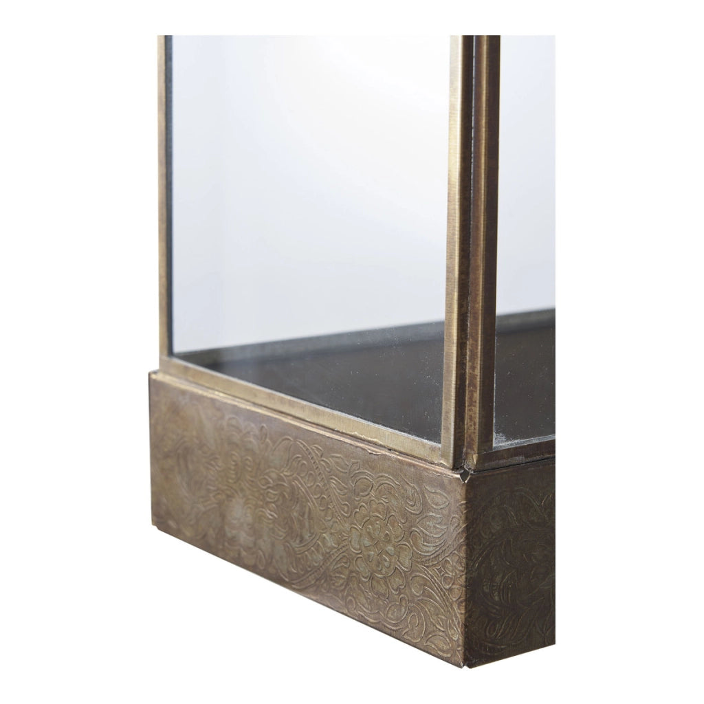 Lanterna Manali, Ottone, Vetro, 25x15x36,5 cm