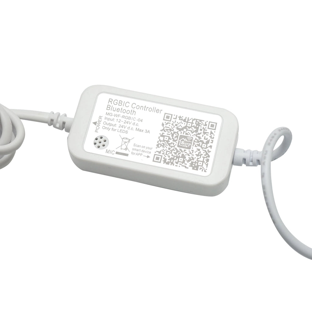 Kit di luci decorative intelligenti RGBIC da 15 m per esterni con telecomando, controllo vocale e app Surplife.