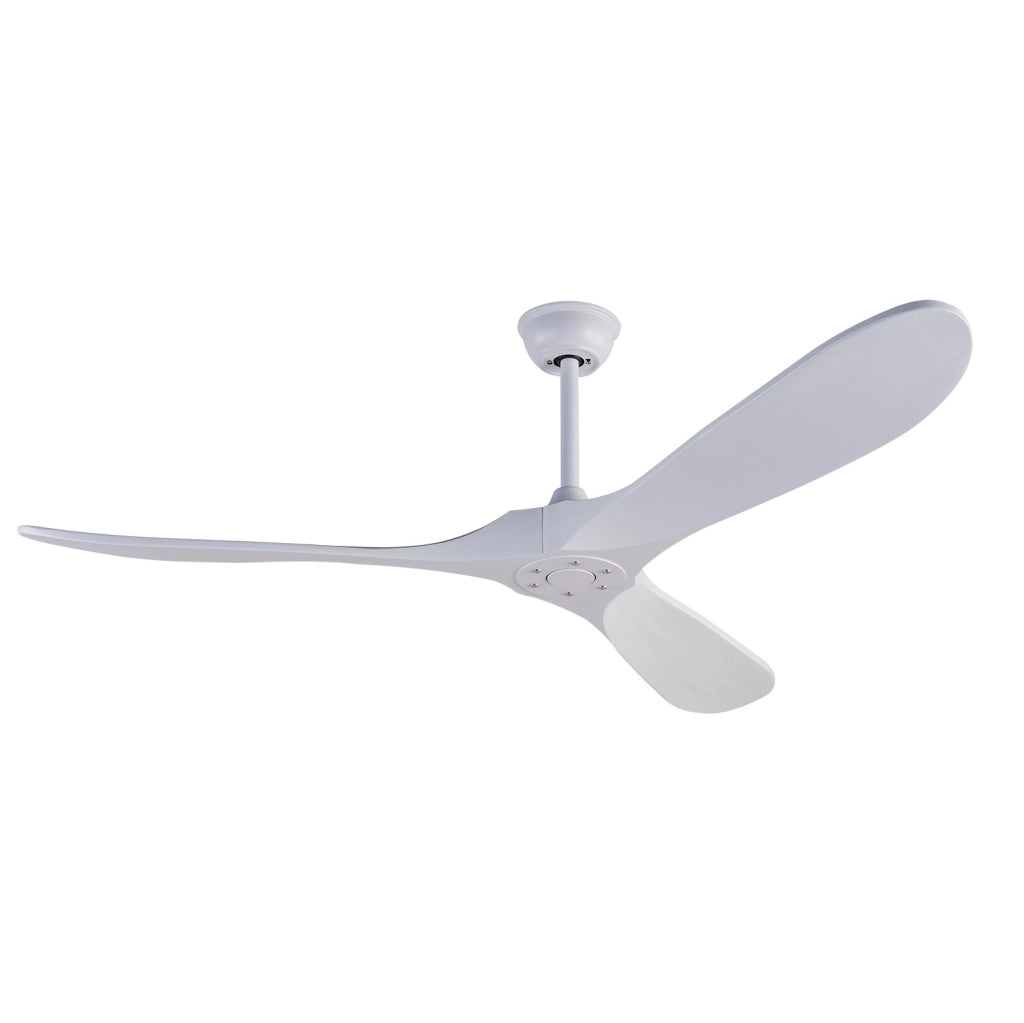 Ventilatore da soffitto 60 pollici senza luce con telecomando; pale in ABS bianche