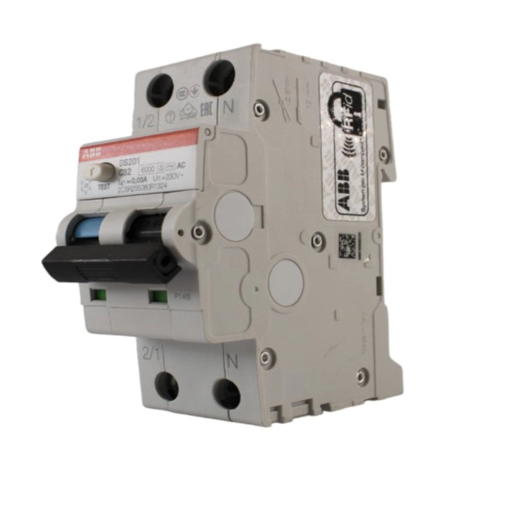 Interruttore magnetotermico differenziale classe AC 1P+N 0,03 32A 6kA 2 moduli ABB