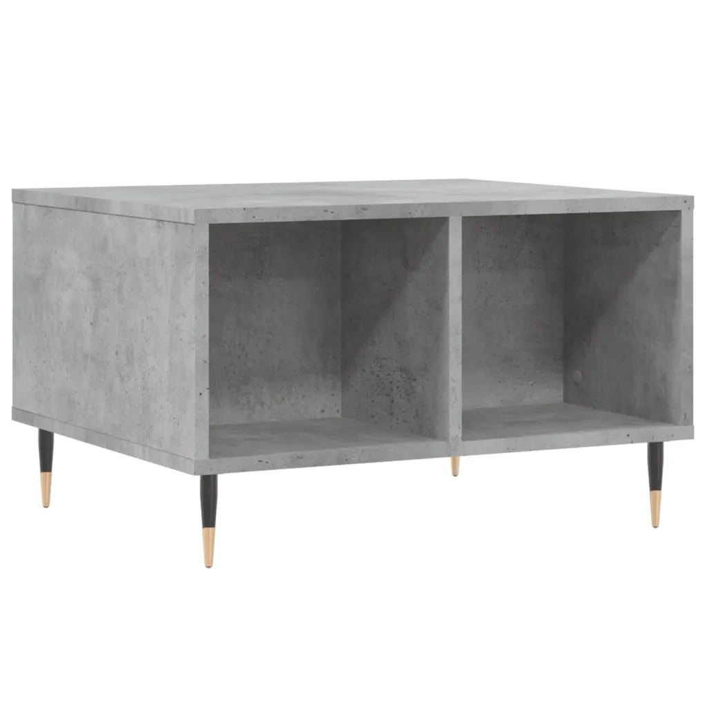 Tavolino Salotto Grigio Cemento 60x50x36,5 cm Legno Multistrato 830536