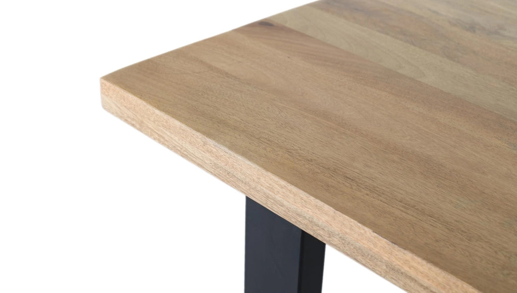 Tavolo da pranzo con piano rettangolare in legno di mango 200 cm