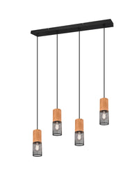 Lampada a Sospensione da Interno a LED in Metallo Nero Opaco