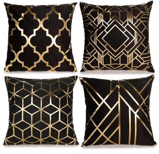 Cuscini Decorativi in Veluto - 45x45 cm - Design Lussuoso - Adatti per Soggiorno e Camera da Letto
