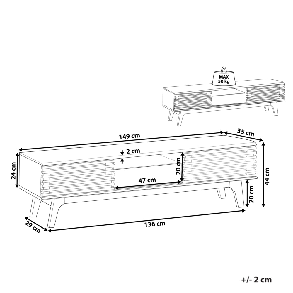 Mobile TV Scaffale in legno scuro supporto televisione Armadio passacavi Moderno