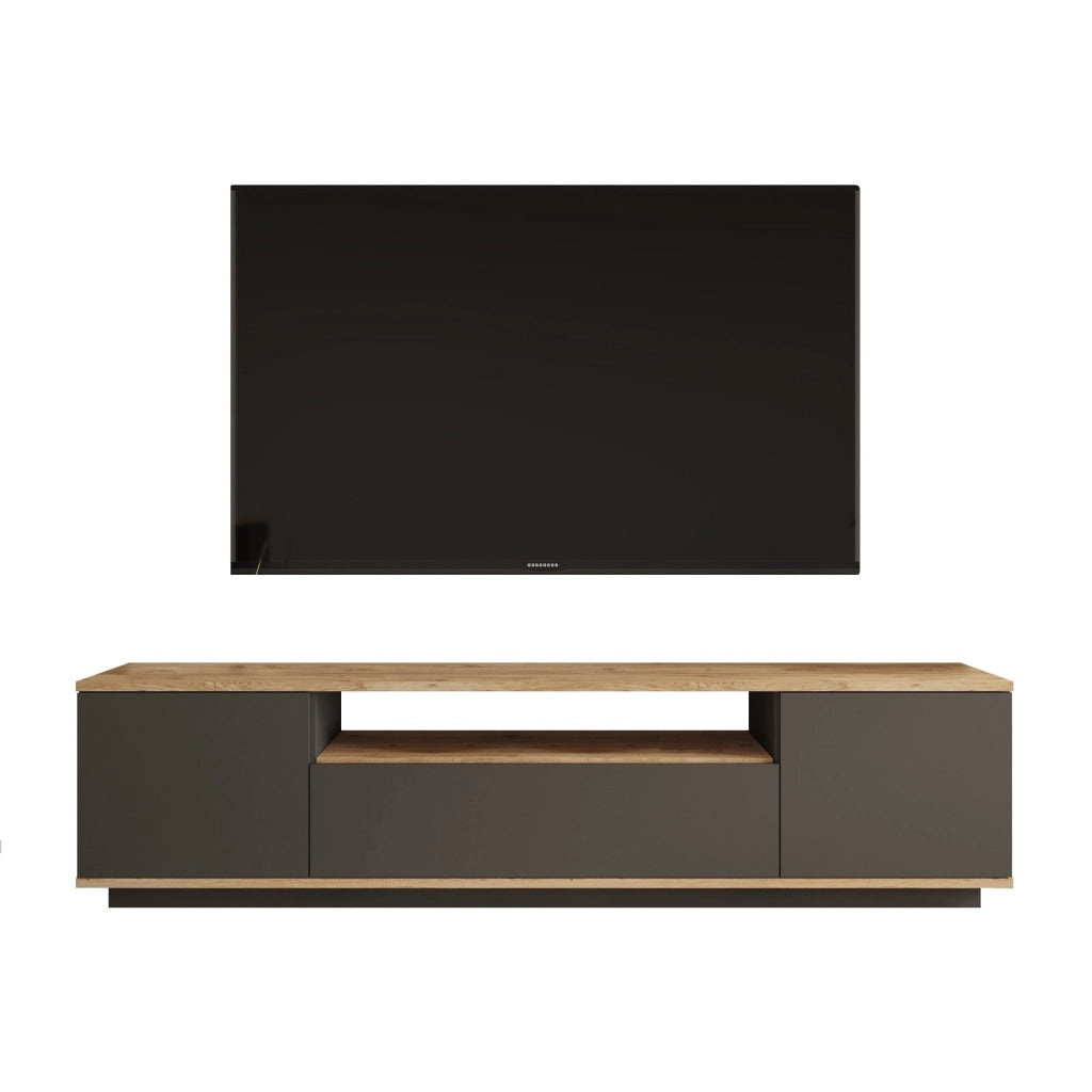Porta TV in legno "FR7" - 180 x 44 x 44 cm - Pino AtlanticoAntracite