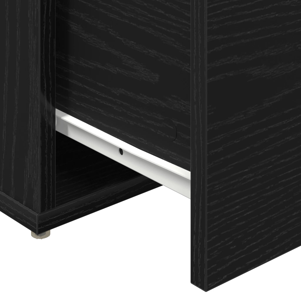 Cassetto Nero Rovere 40,5x40x40 cm Legno ingegnerizzato