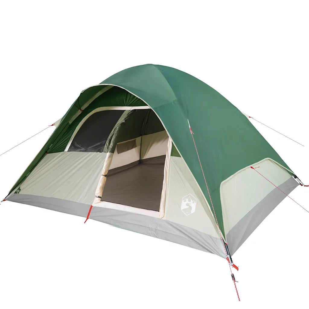 Tenda da Campeggio | Tenda Familiare a Cupola per 6 Persone Verde Impermeabile
