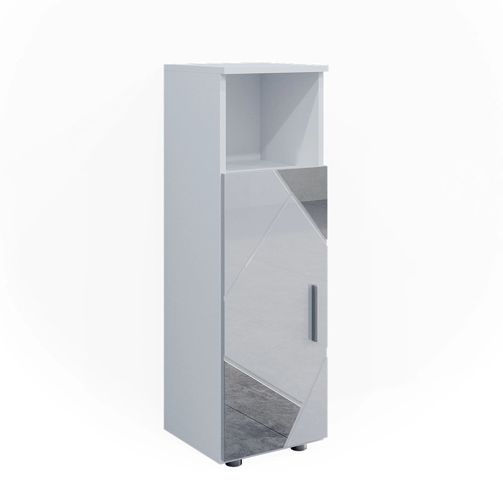 Mobiletto bagno Irma Bianco lucido con inserti 30 x 95 cm Vicco