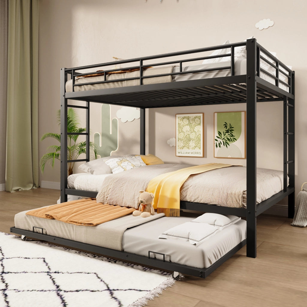 Letto a castello funzione estrabile metallo 140x200 cm
