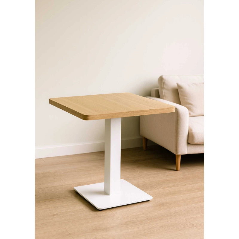 Base tavolo acciaio Jamie bianco quadro cm 40x40h72