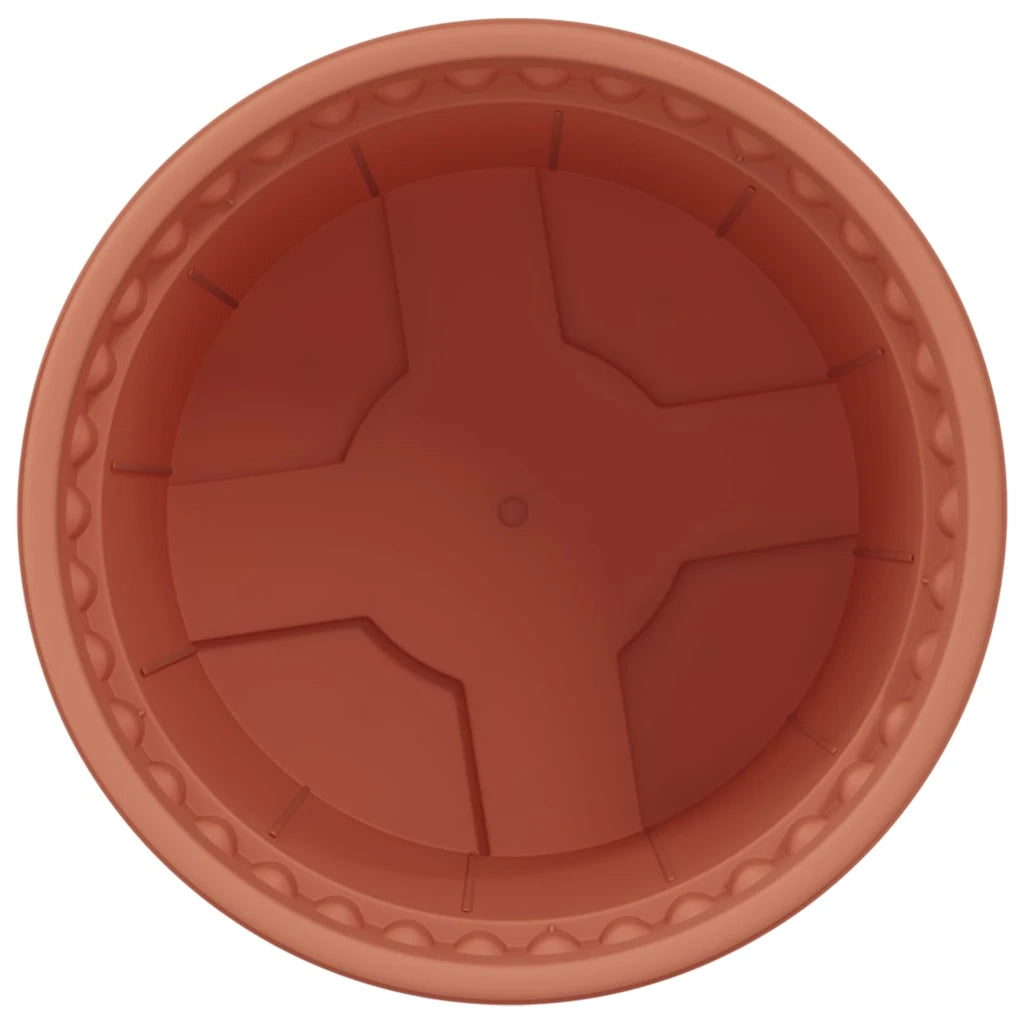 Fioriere | Cassetta per fiori | Vaso Rotondo per Fiori 24 pz Rosso Mattone ? 12,5 x 10 cm