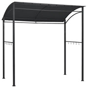 Gazebo | Pergolato per Barbecue 215x150x220 cm Antracite in Acciaio