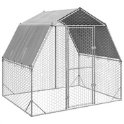 Recinto per Polli con Tetto 2,5x2x2,25 m in Acciaio Zincato CFW5287625