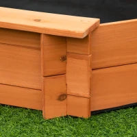 Sabbiera per Bambini in Legno con Sedili e Copertura, Età 3-8 Anni, 139.5x139.5x21.5cm