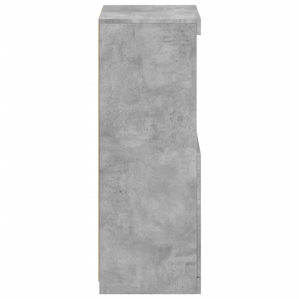Buffet credenza cassettiera armadio mobile contenitore organizer per cucina soggiorno salotto con luci LED 41 x 37 x 100 cm grigio 02_0029998