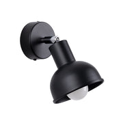 Applique KORSSO nera cupola tonda lettura E27 15W Pure Lume