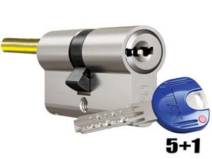 CILINDRO EUROPEO SAGOMATO TITAN K66 PER POMOLO- - mm.65 (30x35) (K66-PR3035-5CH+1C/BC) - 1 pezzi CR