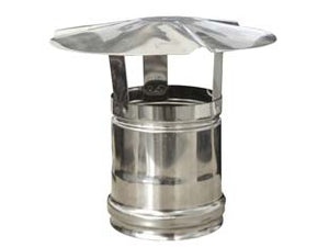 FUMAIOLI A CAPPELLO IN ACCIAIO INOX 304 ATTACCO FEMMINA- - ø cm.8 - 1 pezzi