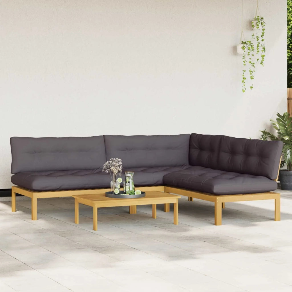 4 Pezzo Unità di divano pallet da giardino