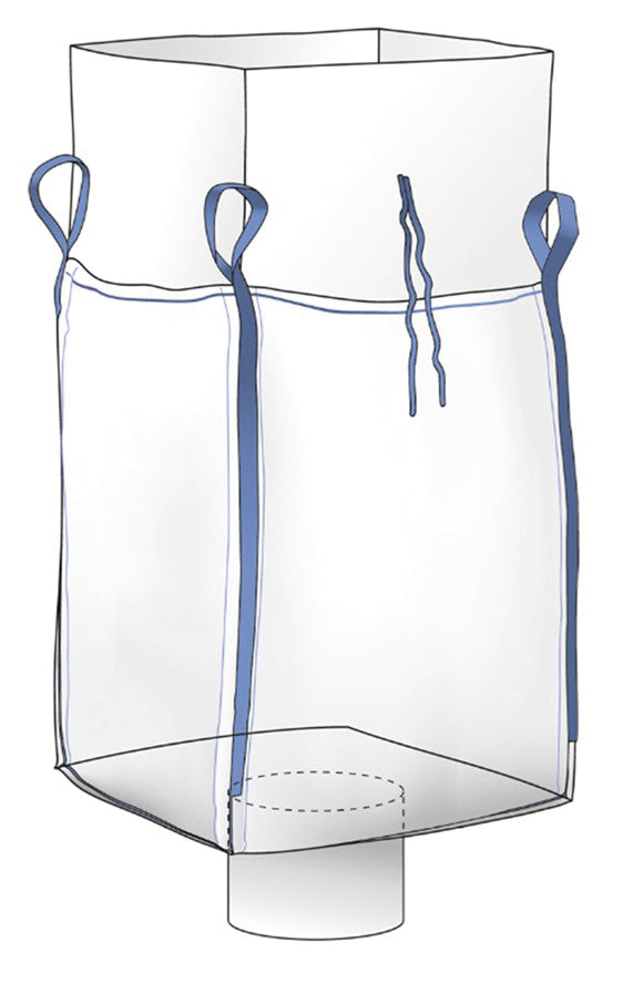 SACCO BIG BAG CARAMELLA CON VALVOLA DI SCARICO CapacitÃE kg. 1.000 cm. 90x90x120 h