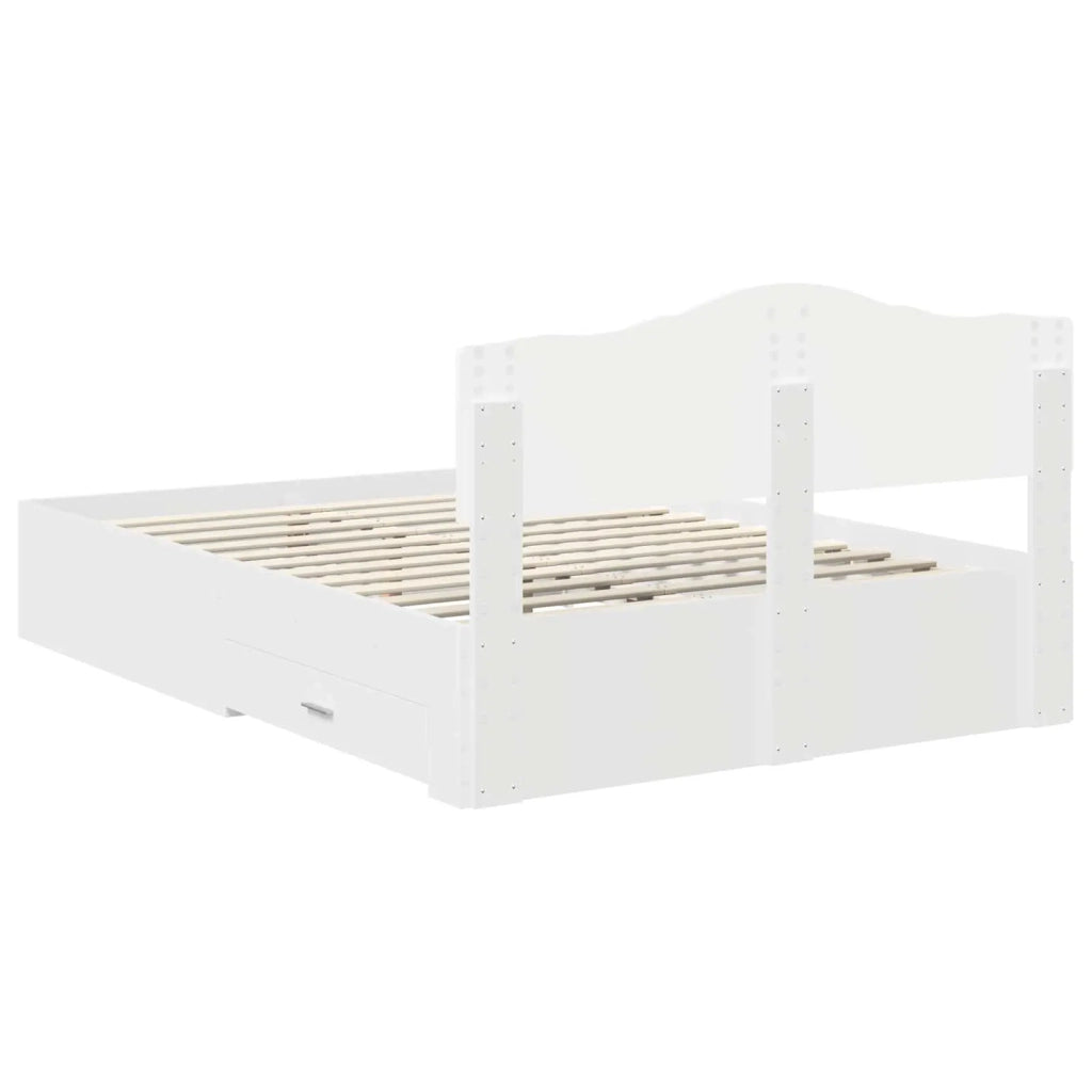 Struttura del letto Bianco 140 x 190 cm Legno multistrato