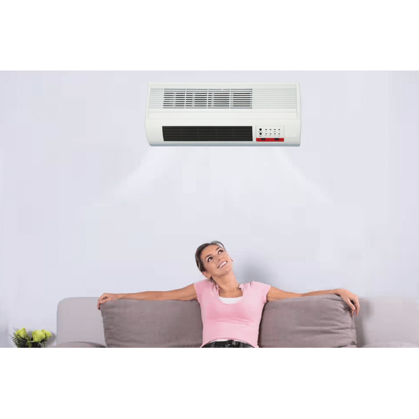 TERMOVENTILATORE A PARETE 2000W CM.50 CON TIMER E TELECOMANDO   cm.50x19x11h.    SYNTESY