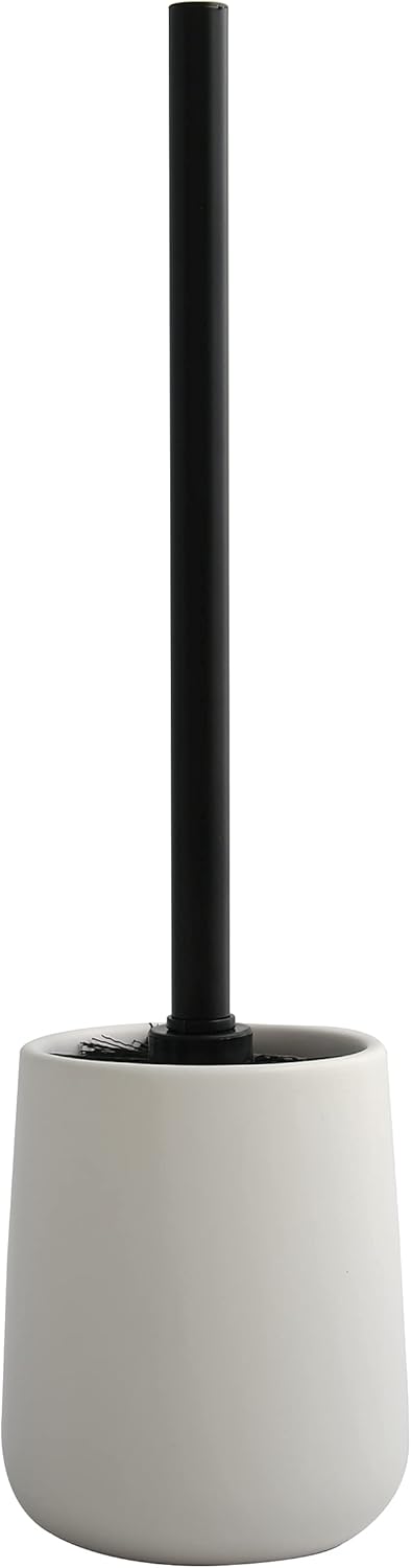 PORTA SCOPINO MAONIE CON SUPPORTO IN CERAMICA- Bianco-nero- SPIRE- pezzi 1