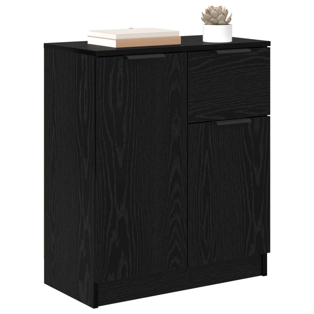 Credenza Rovere Nero 60 x 30 x 70 cm Legno multistrato 880775