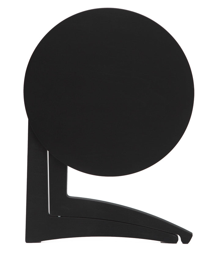 Tavolino Pieghevole da Salotto Ø53x63 cm in Legno Nero