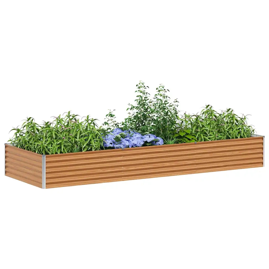 Fioriere | Cassetta per fiori | Letto rialzato da giardino 290 x 100 x 36 cm Acciaio zincato