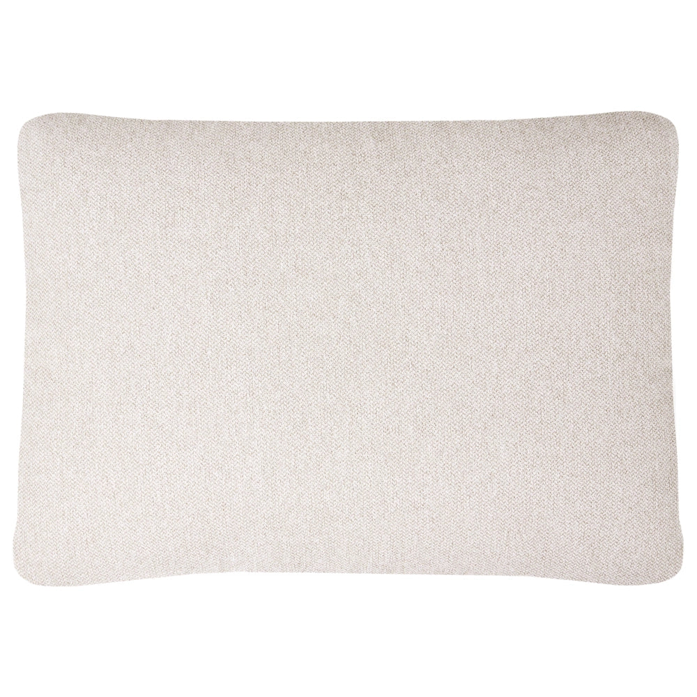 Poltrona moderna imbottita in tessuto beige chiaro con gambe in metallo stile moderno e minimalista