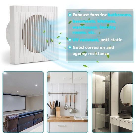Ventilatore per bagno - 6 pollici - Bianco